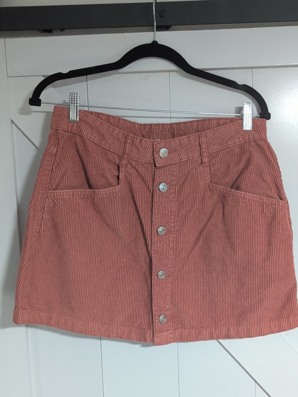 Free People Striped Corduroy Skort Pink Small